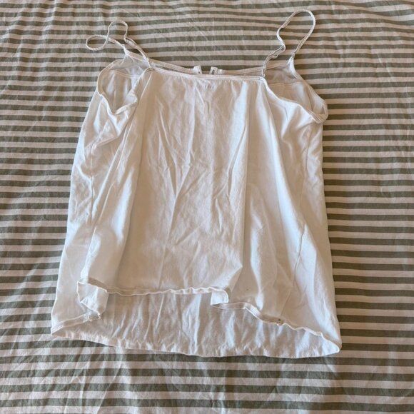 White Gap Cami Henley Tank 83 E 3 - Picture 3 of 3